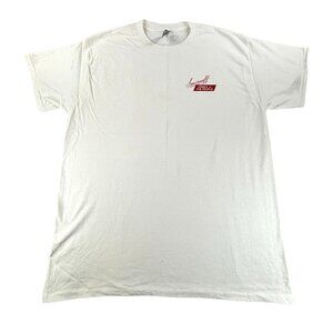 Smirnoff "Vodka For The People" White T-Shirt  Size L  Gildan Ultra Cotton